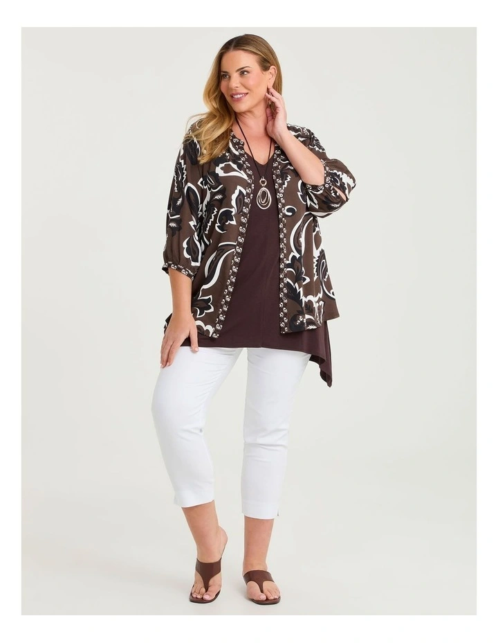 Bamboo Reversible Curve Hem Tank Chocolate Plum image 6
