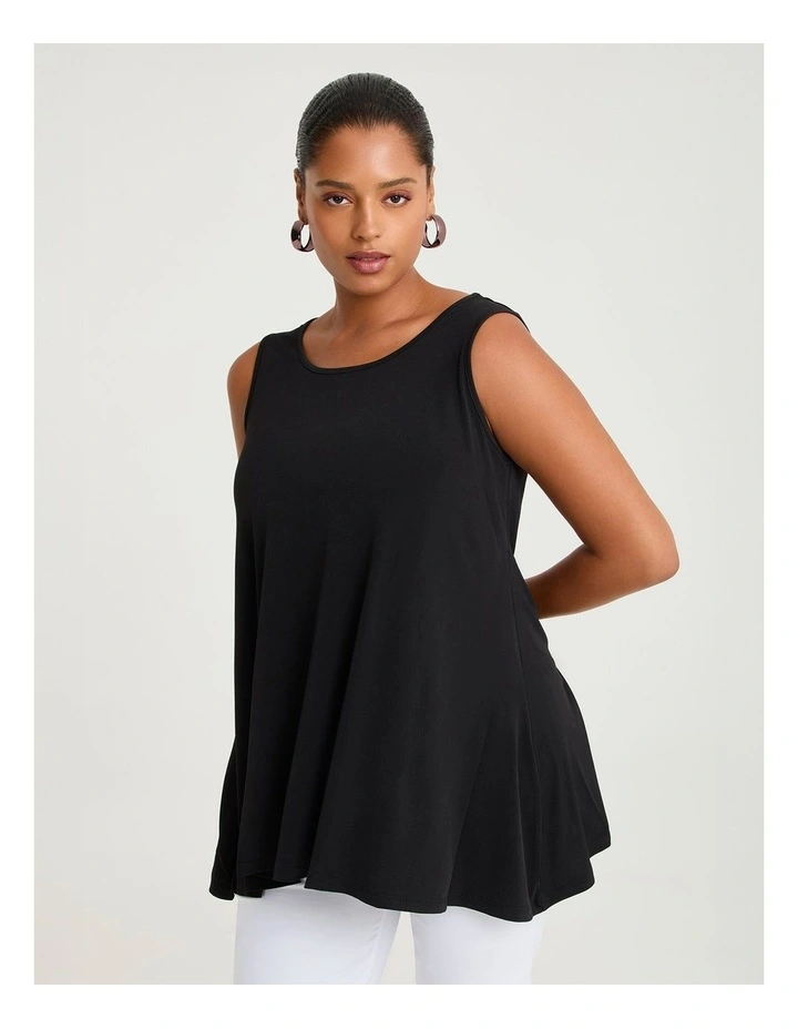 Luna Swing Hem Layering Tank Black image 1