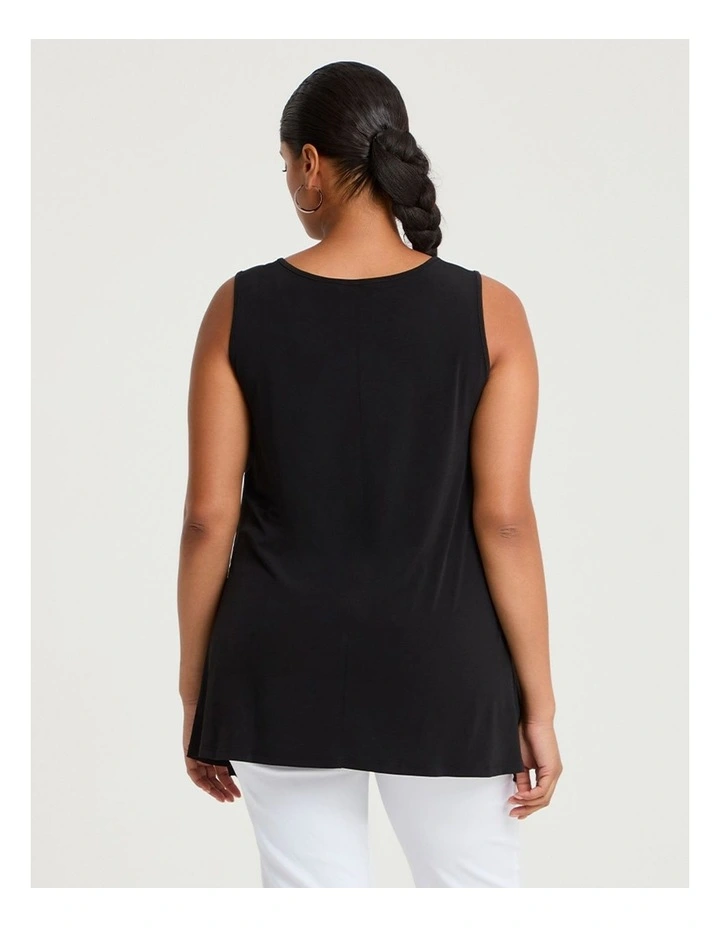 Luna Swing Hem Layering Tank Black image 2
