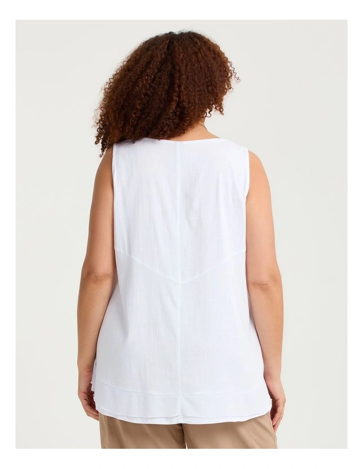 Natural Pheobe Layering Tank White image 2