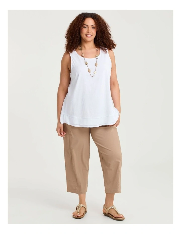 Natural Pheobe Layering Tank White image 4