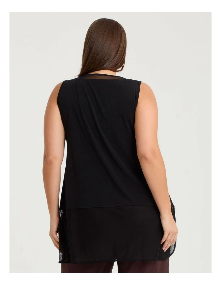 Mesh Trim Luna Tank Black image 2