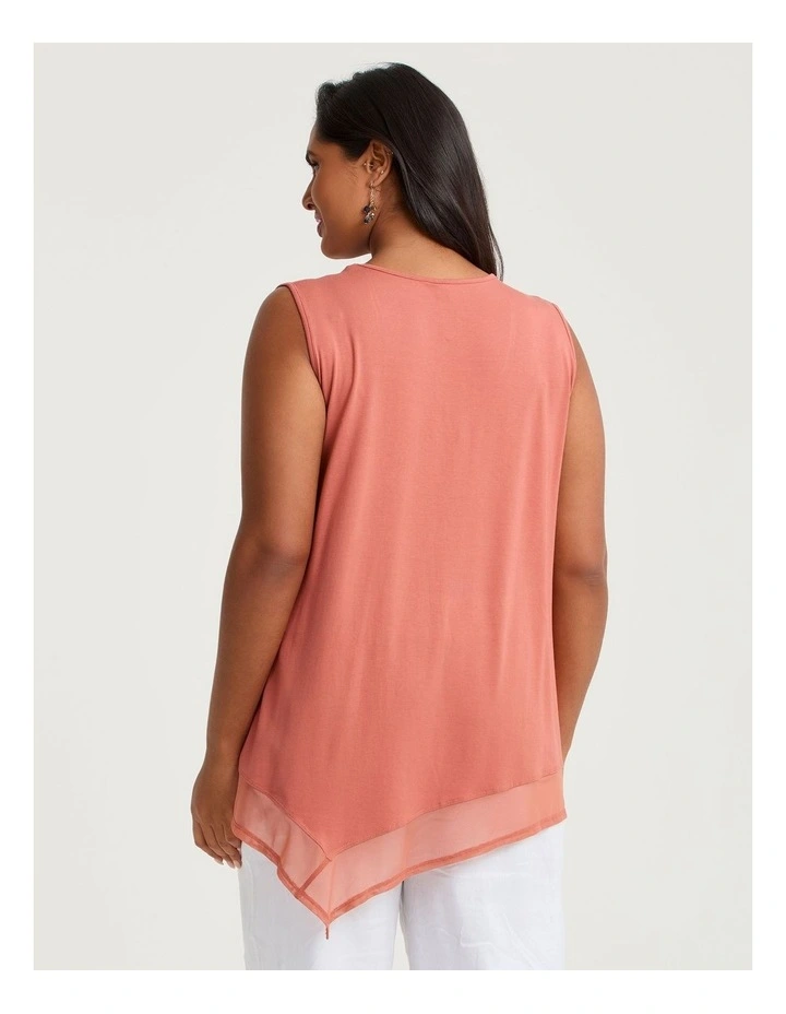 Ruffle Hem Natural Tank Spice image 2