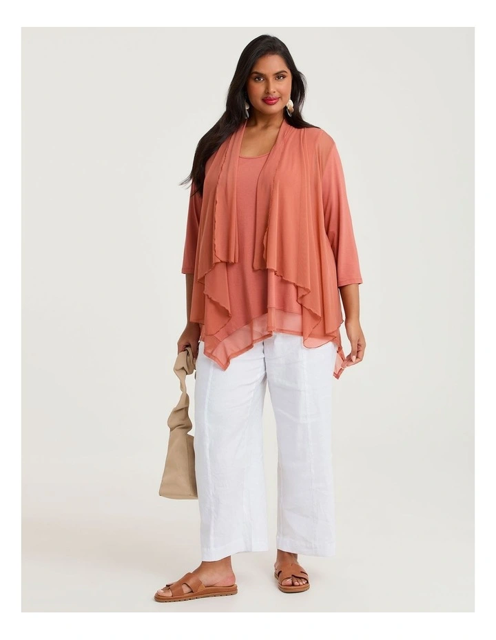 Ruffle Hem Natural Tank Spice image 5