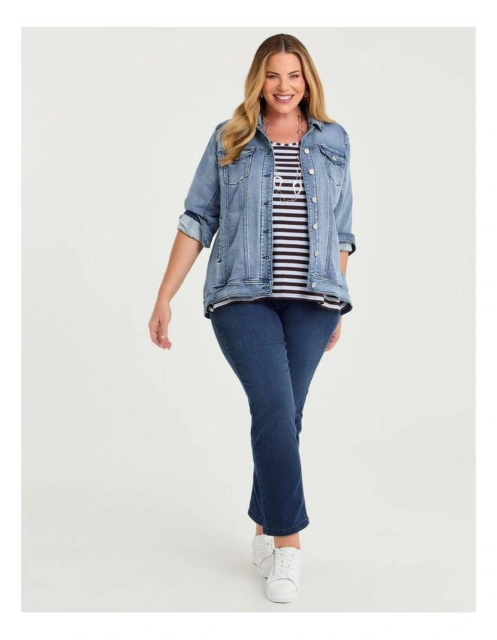 Natural Stripe Essential T-shirt Choc/Blue Stripe image 4