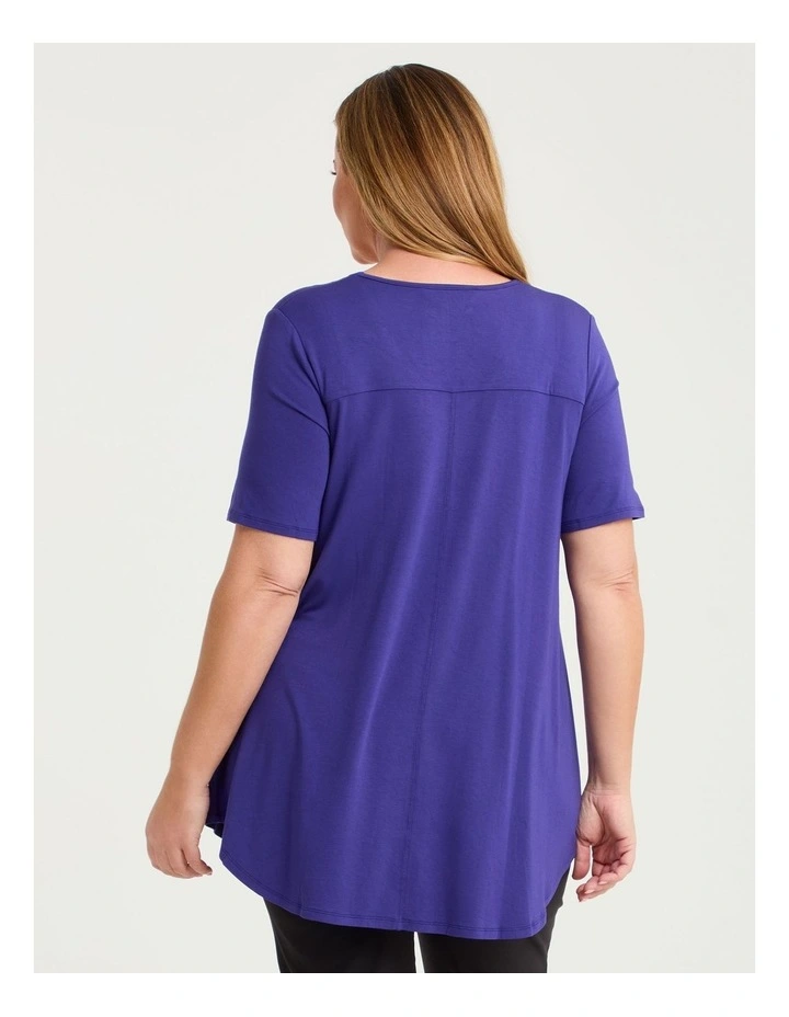 Bamboo Base V Neck Short Sleeve Top image 2