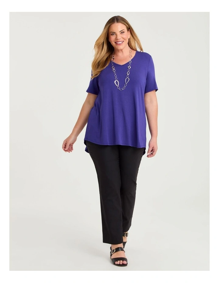 Bamboo Base V Neck Short Sleeve Top image 3