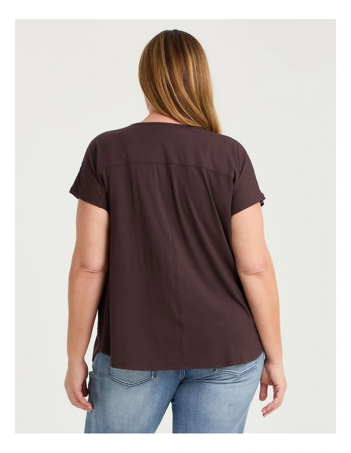 Natural Round Neck Everyday T-shirt Chocolate Truffle image 2