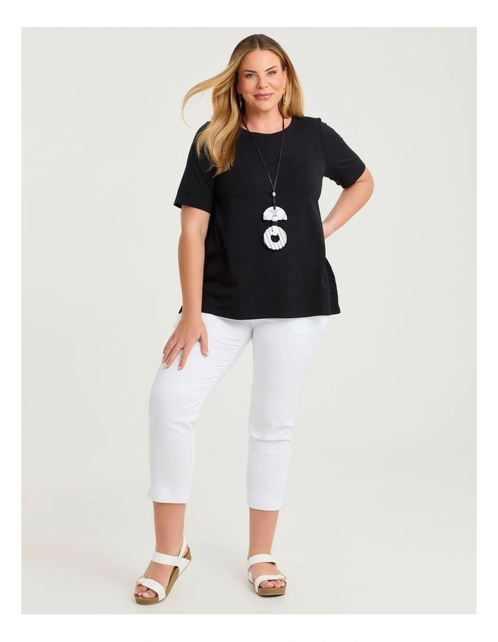 Pima Cotton Everyday Top Black image 3