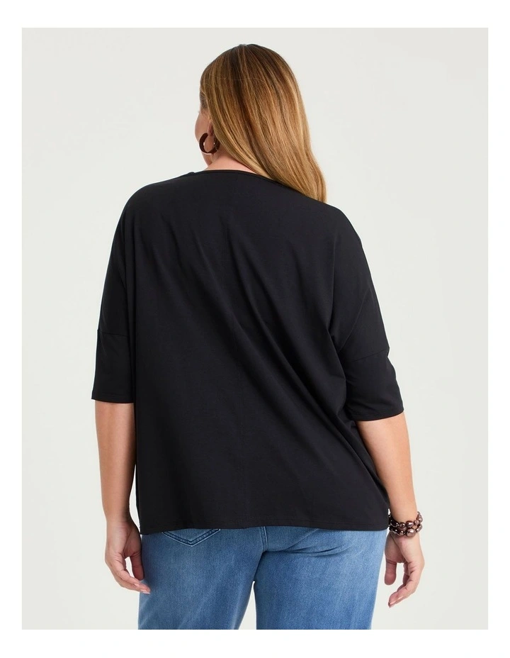 Pima Cotton Icon Top Black image 2