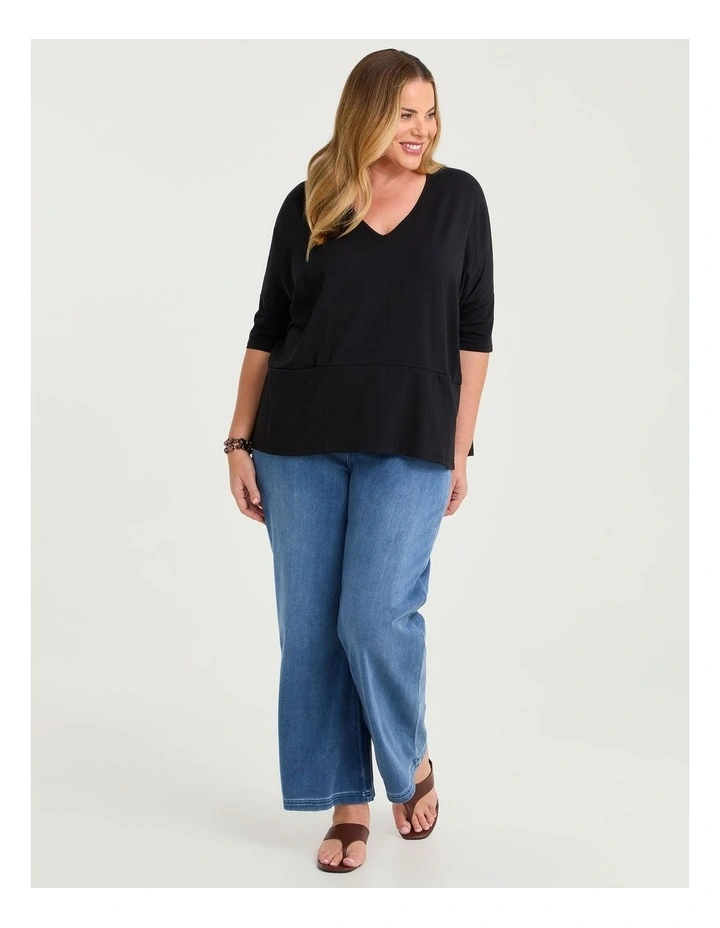 Pima Cotton Icon Top Black image 3
