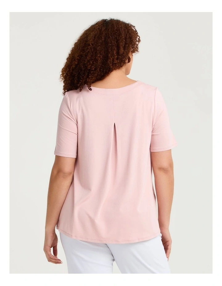 Bamboo Foundation Round Neck Top Dusty Pink image 2