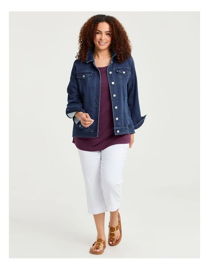 Bamboo Foundation Round Neck Top Burgundy Grape image 4