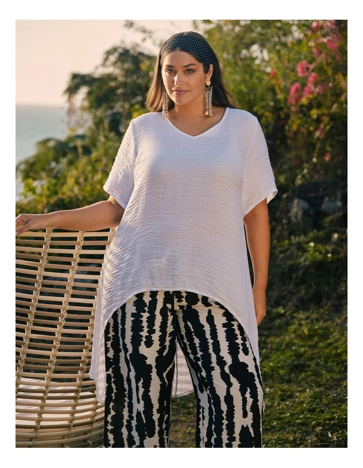 Crinkle Hope Top White image 4