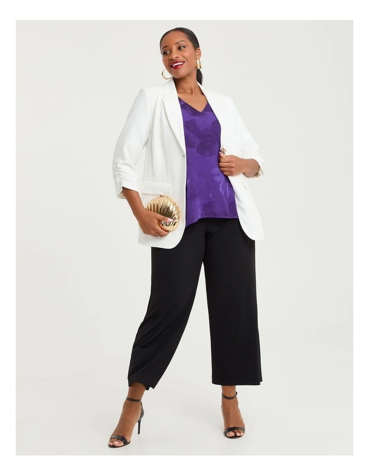 Ruby Floral Chiffon Event Top Purple Floral image 4