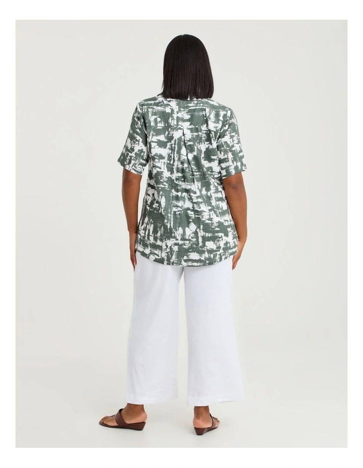 Linen Blend Drift Top Print image 2