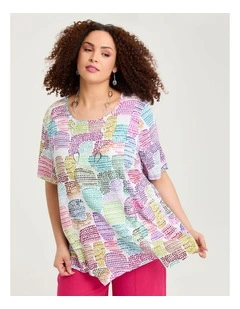 Natural Solana Abstract Top Print