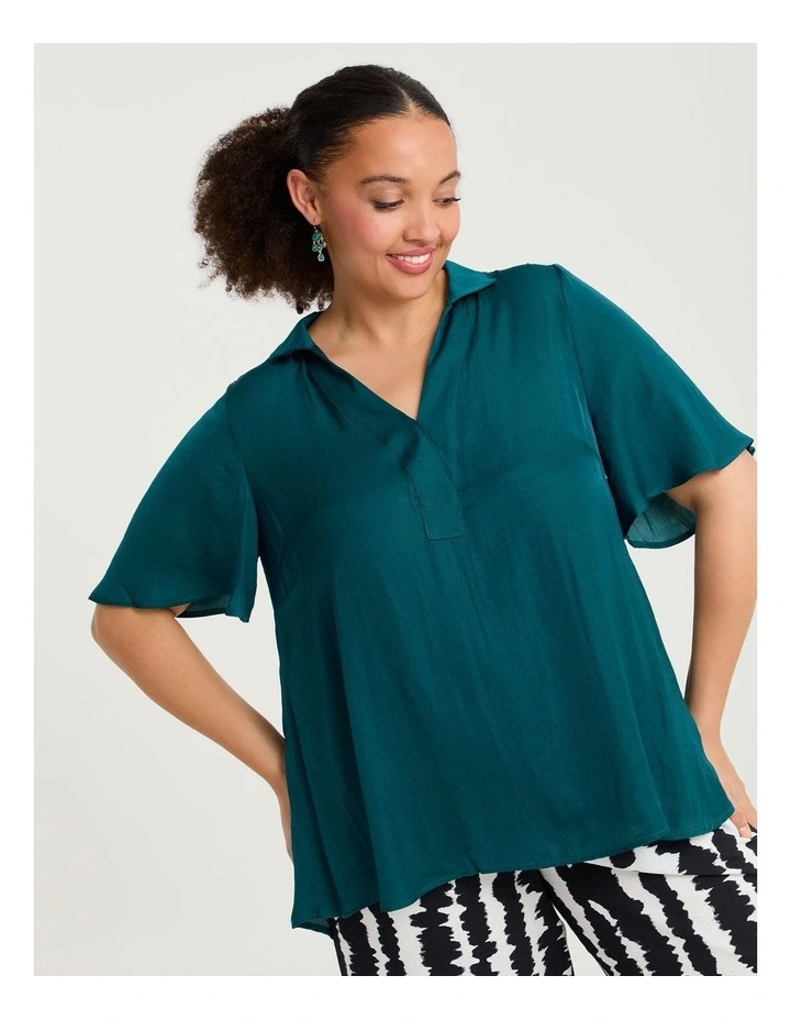Luxe Xanthe Top Deep Teal image 1