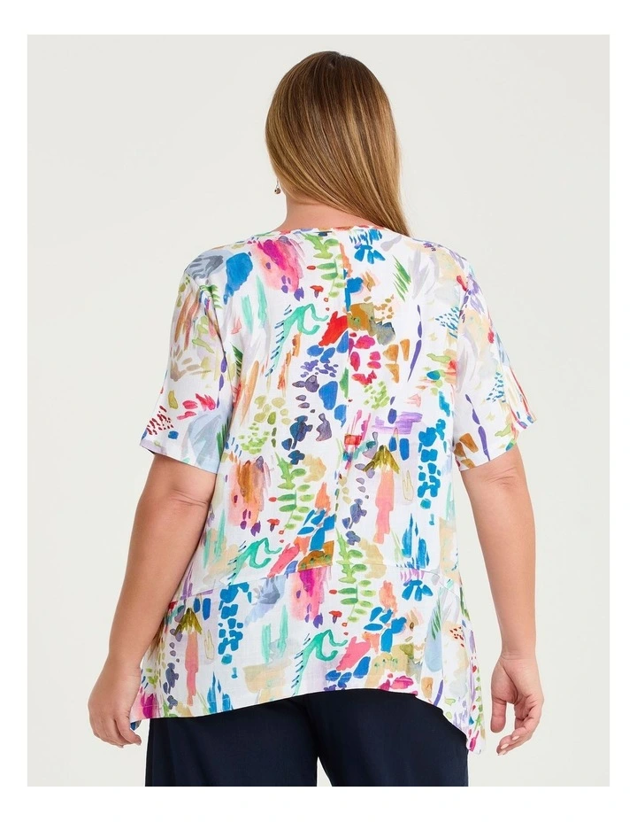 Natural Leni Brushstroke Top Print image 2