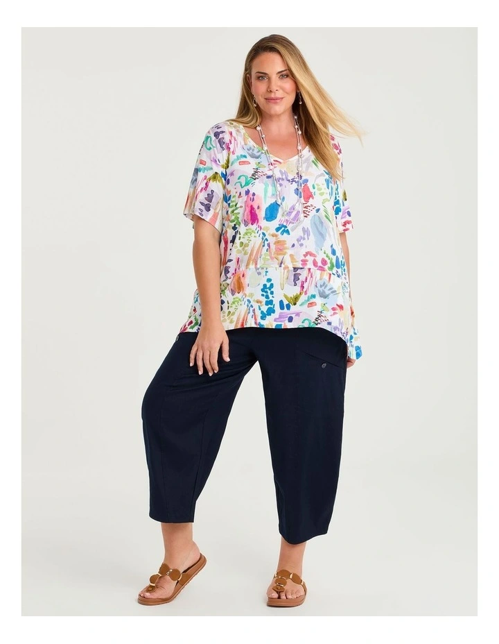 Natural Leni Brushstroke Top Print image 3