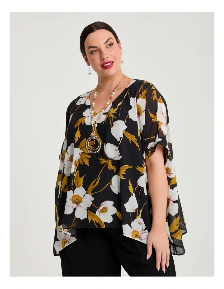 Maryna Chiffon Event Top Bloom Print image 3