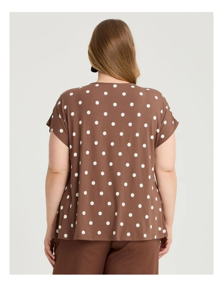 Polka Dot Pintuck Natural Top Mousse Spot Print image 2
