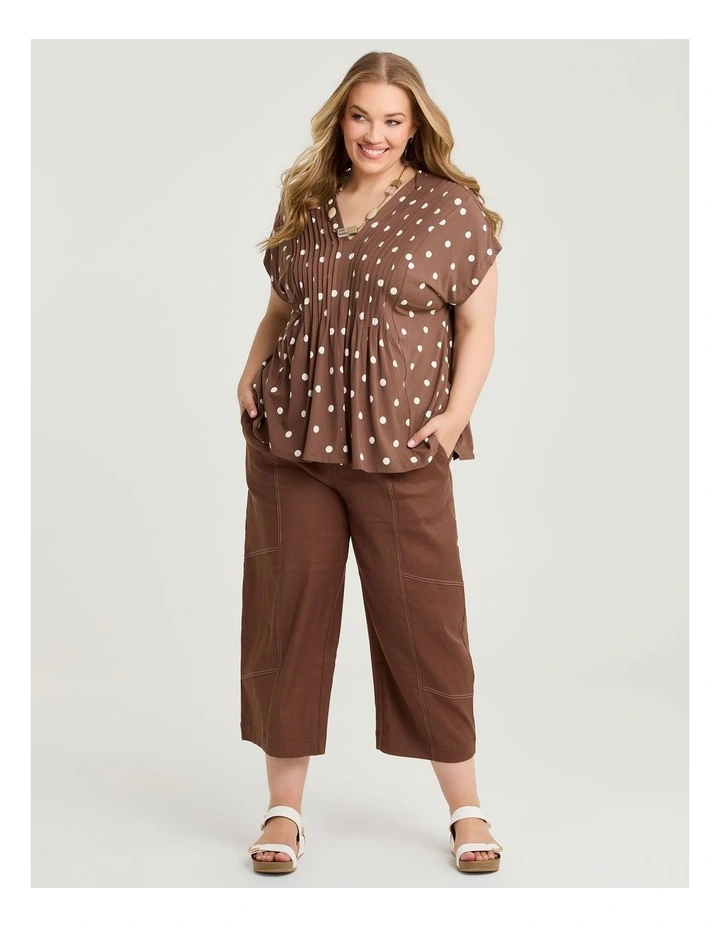 Polka Dot Pintuck Natural Top Mousse Spot Print image 3