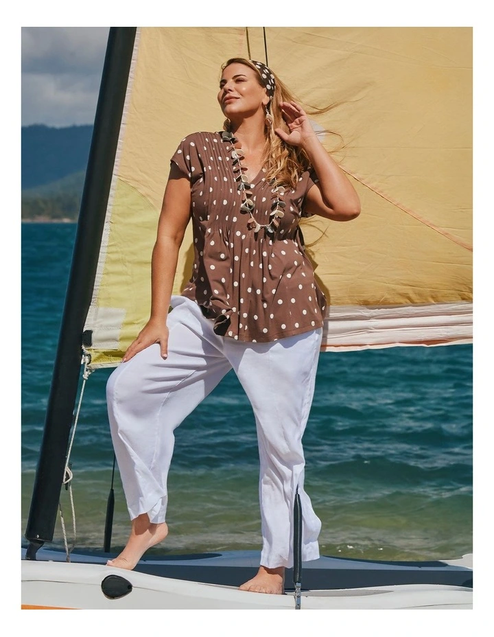Polka Dot Pintuck Natural Top Mousse Spot Print image 5