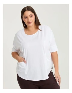 Pima Cotton Traveller Top Vanilla White