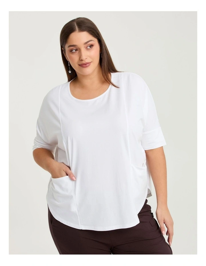 Pima Cotton Traveller Top Vanilla White image 1
