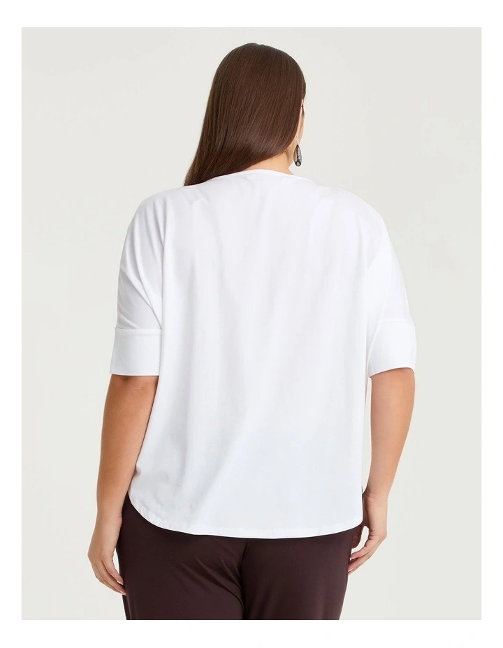 Pima Cotton Traveller Top Vanilla White image 2