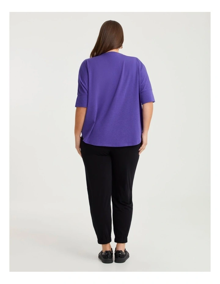 Pima Cotton Traveller Top Violet Purple image 2