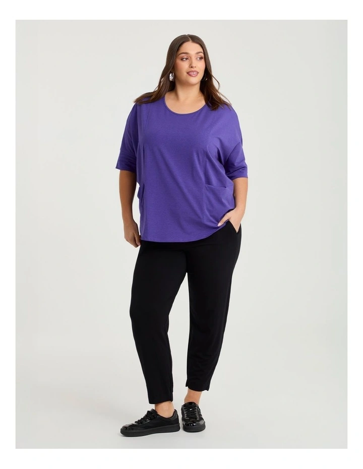 Pima Cotton Traveller Top Violet Purple image 3