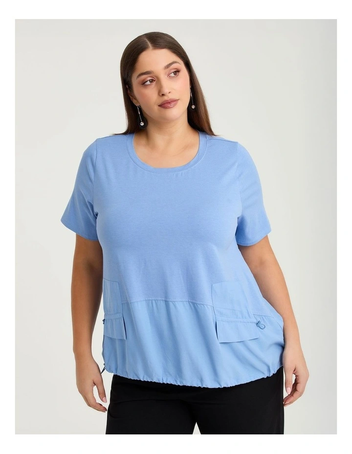 Pima Cotton Retreat Top Riviera Blue image 1