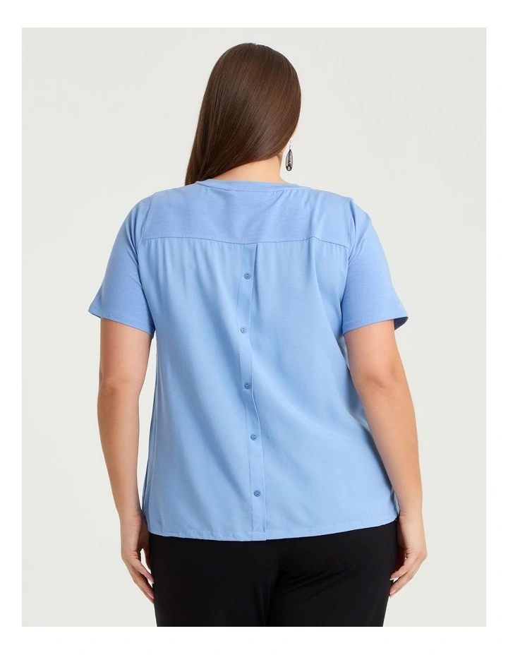 Pima Cotton Retreat Top Riviera Blue image 2