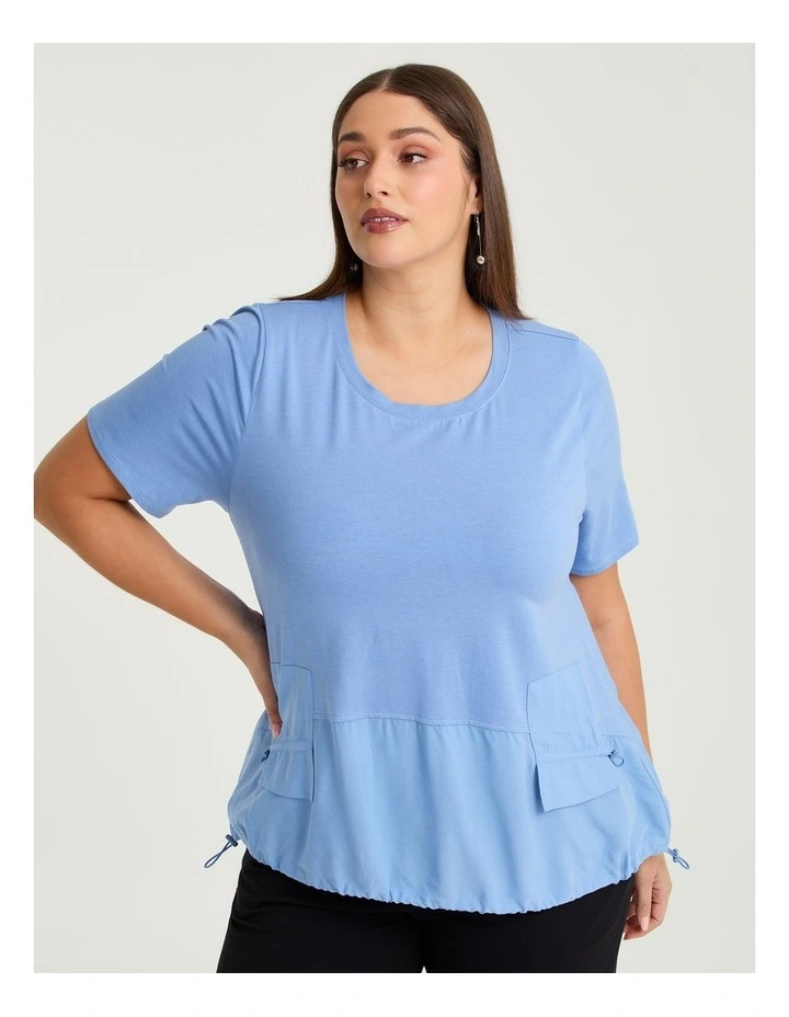 Pima Cotton Retreat Top Riviera Blue image 3