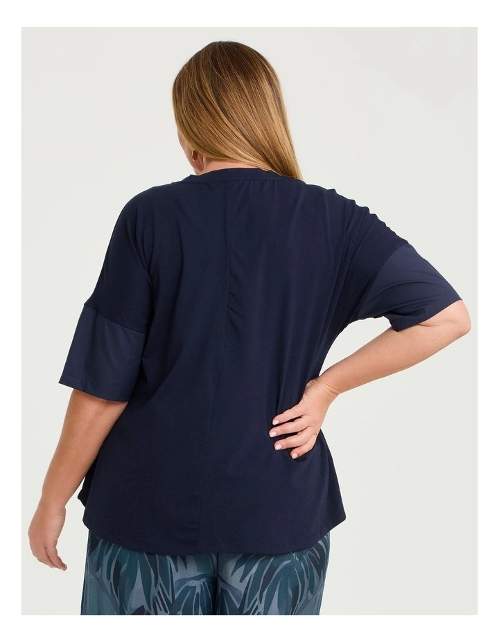 Pima Cotton Kelly Pocket Top Dark Indigo image 2