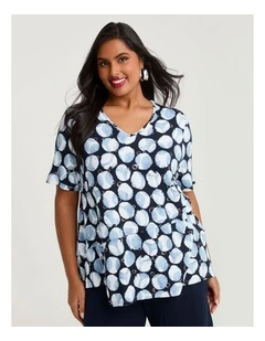Foil Spot Bamboo Top Spot Print