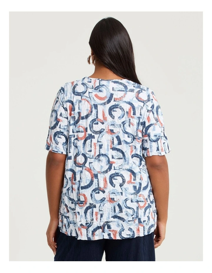 Abstract Bamboo & Foil Crush Top Print image 2