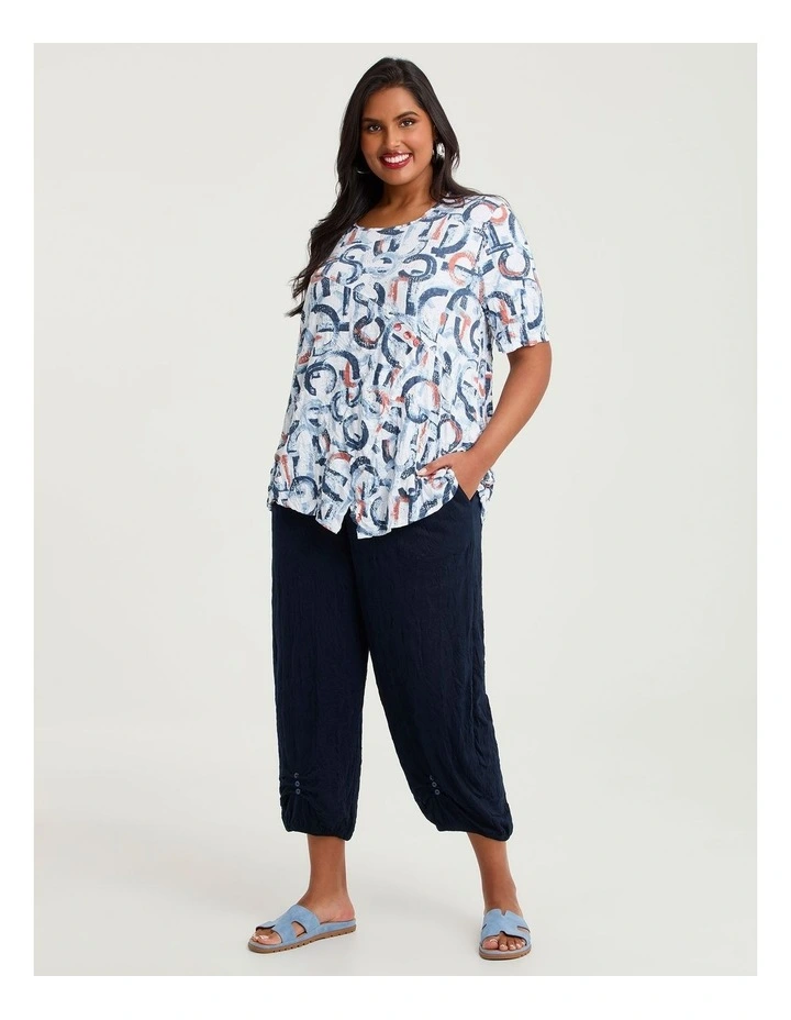 Abstract Bamboo & Foil Crush Top Print image 3