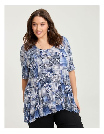 BLUE BEIGE PRINT colour