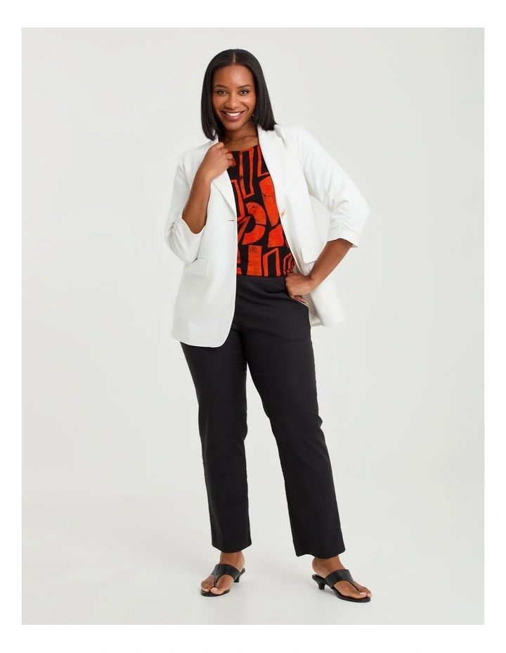 Natural Laura Abstract Top Black/jaffa Orange image 4