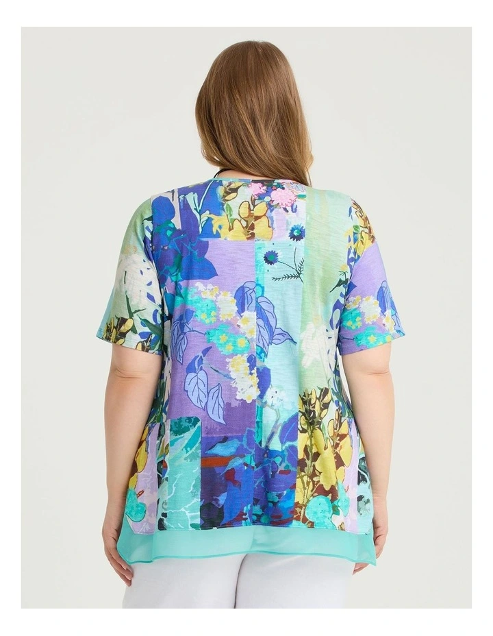 Lush Cotton Modal Slub Top Ceramic Print image 2