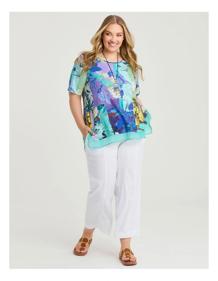 Lush Cotton Modal Slub Top Ceramic Print image 3