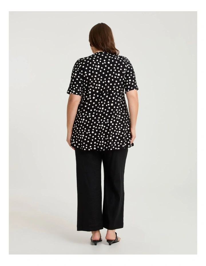 Bardot Polka Dot Natural Top Black/white Spot image 2