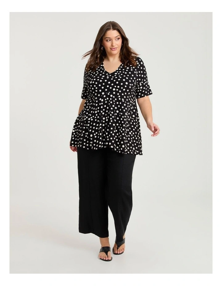 Bardot Polka Dot Natural Top Black/white Spot image 3