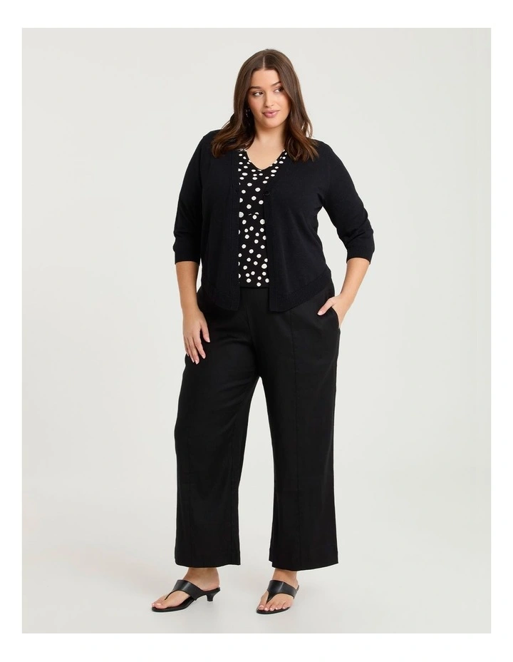 Bardot Polka Dot Natural Top Black/white Spot image 4