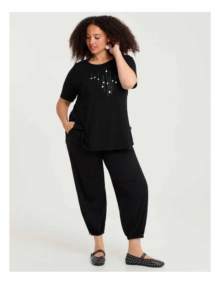 Natural Black Pearl Top in Black image 3