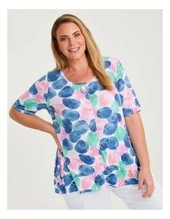 Bamboo Macy Spot Top Print