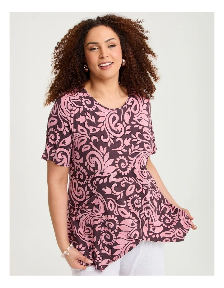 Natural Hazel Paisley Top Print image 1